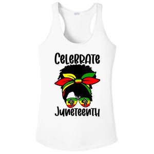 Juneteenth Ancestors Black African American Flag Pride Ladies PosiCharge Competitor Racerback Tank