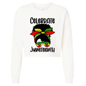 Juneteenth Ancestors Black African American Flag Pride Cropped Pullover Crew