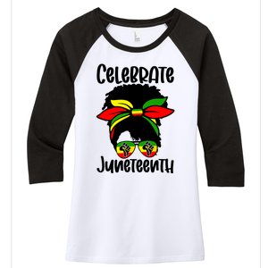 Juneteenth Ancestors Black African American Flag Pride Women's Tri-Blend 3/4-Sleeve Raglan Shirt