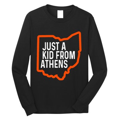 Just A Boy From Athens Ohio Cincinnati Burroh Long Sleeve Shirt