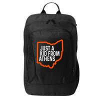 Just A Boy From Athens Ohio Cincinnati Burroh City Backpack