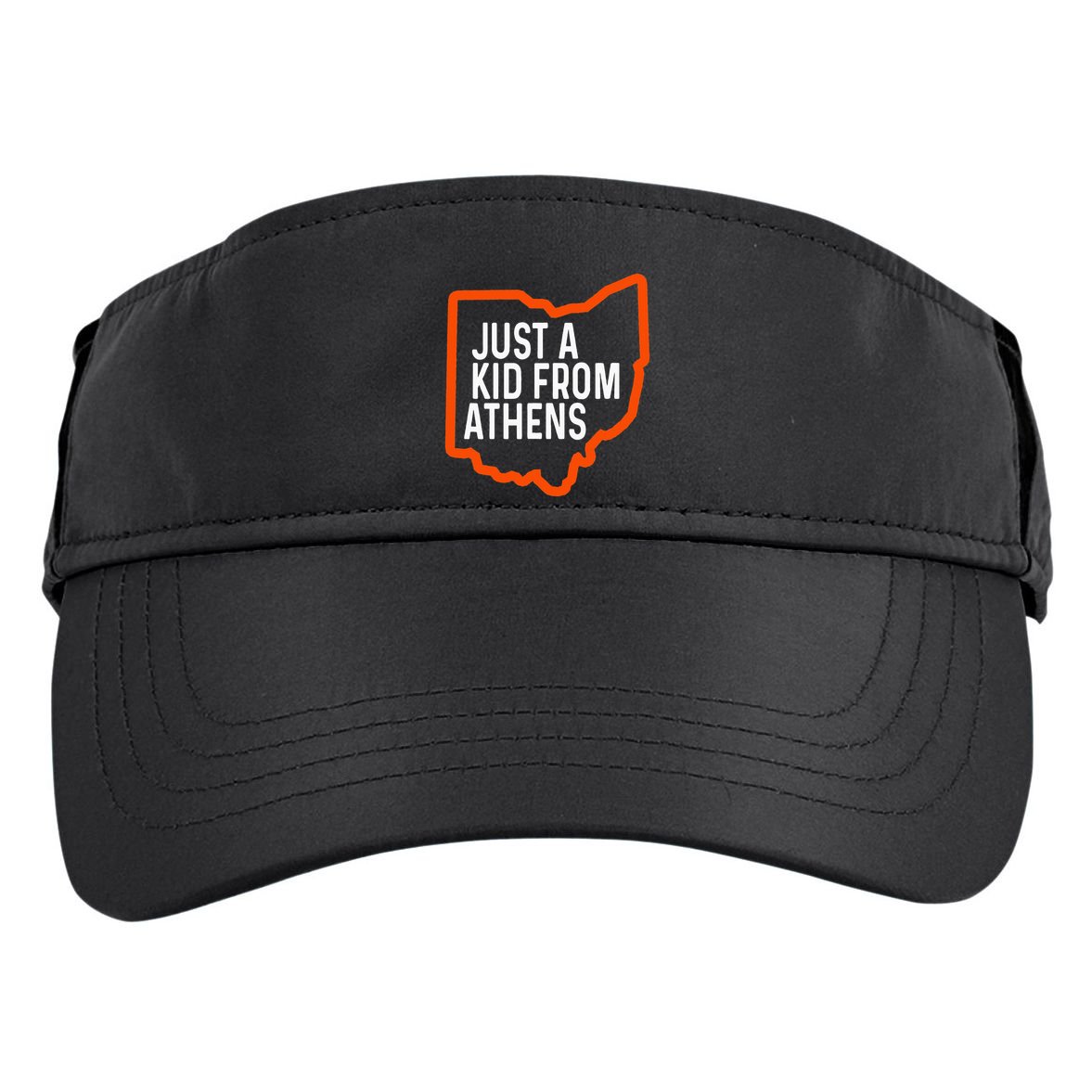 Just A Boy From Athens Ohio Cincinnati Burroh Adult Drive Performance Visor