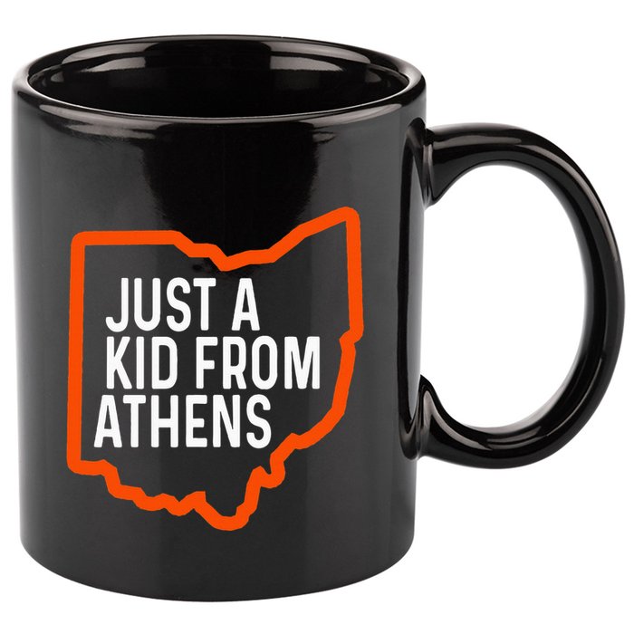 Just A Boy From Athens Ohio Cincinnati Burroh 11oz C Handle Ceramic Mug