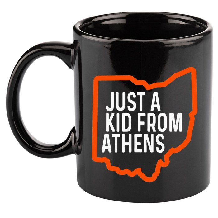 Just A Boy From Athens Ohio Cincinnati Burroh 11oz C Handle Ceramic Mug