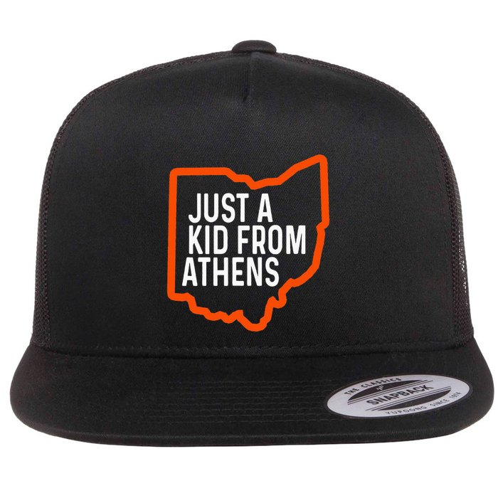 Just A Boy From Athens Ohio Cincinnati Burroh Flat Bill Trucker Hat