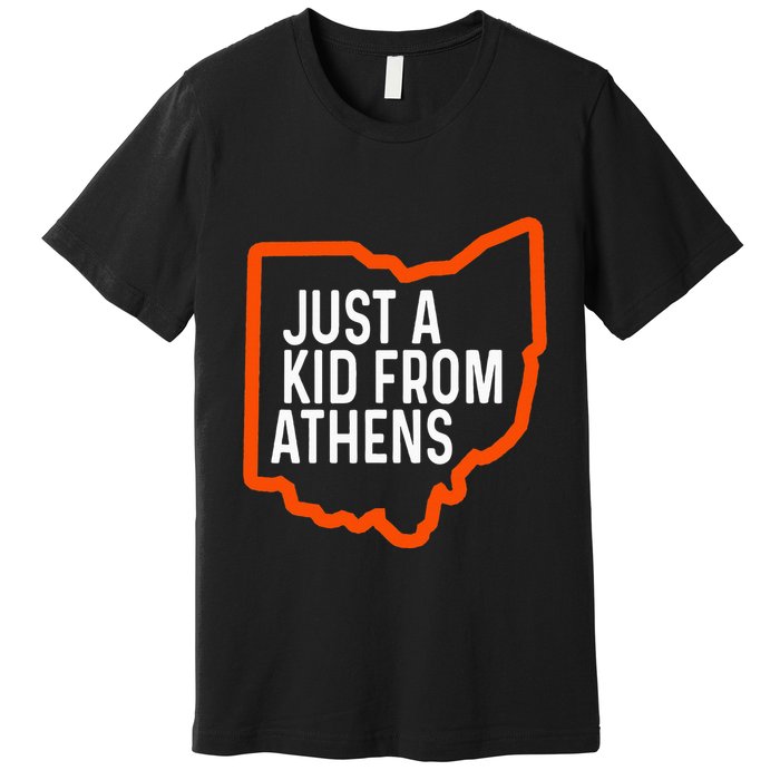 Just A Boy From Athens Ohio Cincinnati Burroh Premium T-Shirt