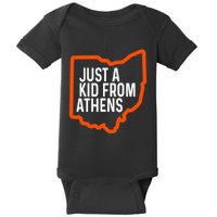 Just A Boy From Athens Ohio Cincinnati Burroh Baby Bodysuit