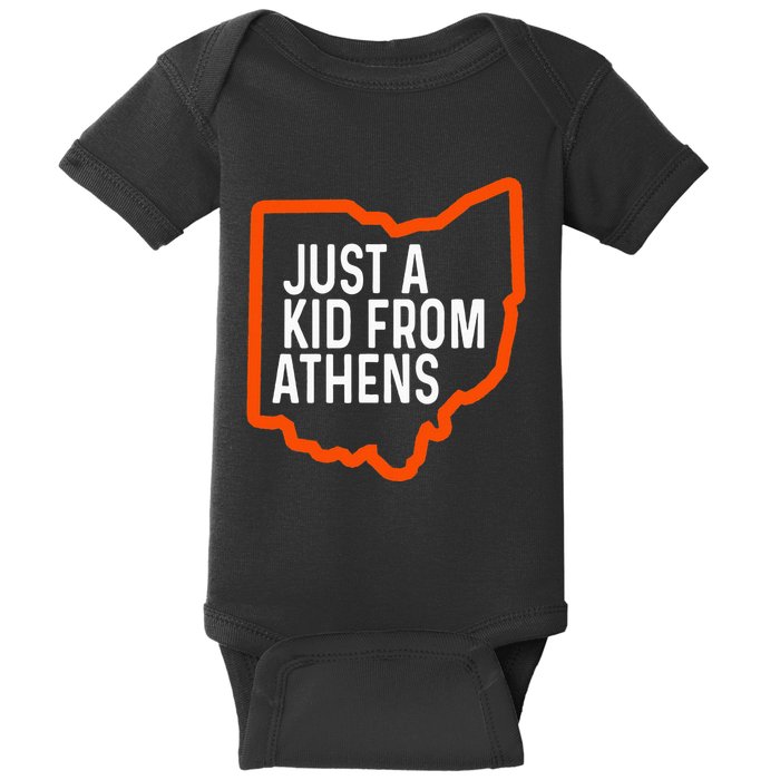 Just A Boy From Athens Ohio Cincinnati Burroh Baby Bodysuit