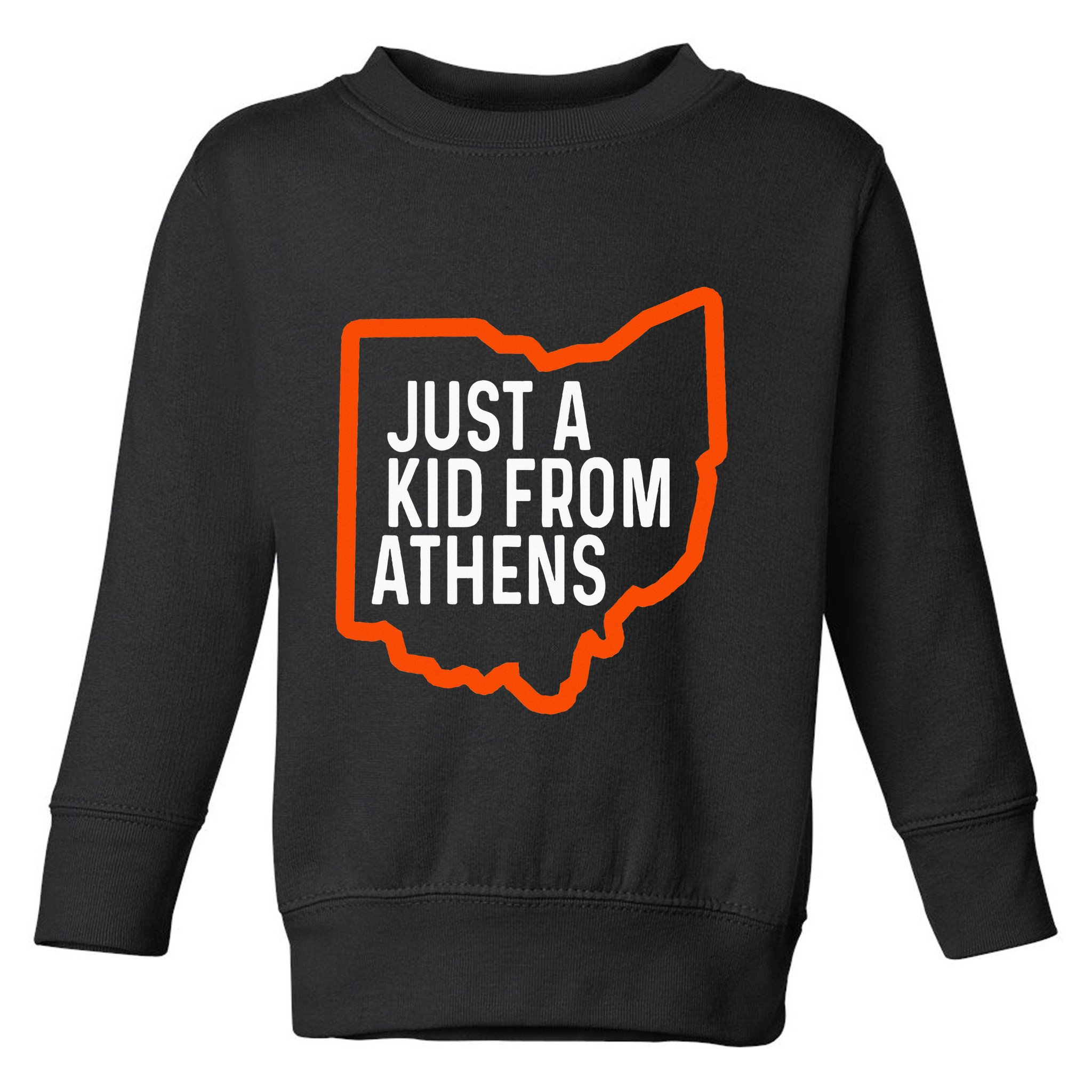 Just A Boy From Athens Ohio Cincinnati Burroh Toddler Sweatshirt