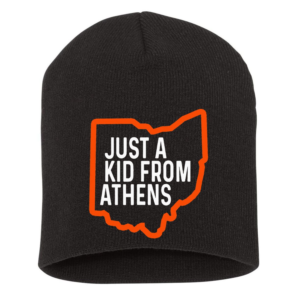 Just A Boy From Athens Ohio Cincinnati Burroh Short Acrylic Beanie