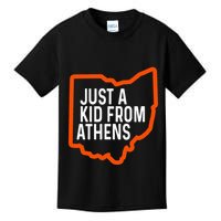 Just A Boy From Athens Ohio Cincinnati Burroh Kids T-Shirt