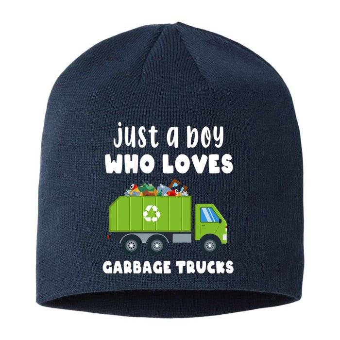 Just A Boy Who Loves Garbage Trucks Sustainable Beanie