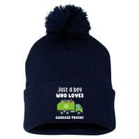 Just A Boy Who Loves Garbage Trucks Pom Pom 12in Knit Beanie