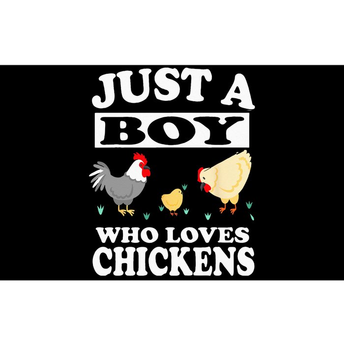 Just A Boy Who Loves Chickens Farm Chicken Gift Bumper Sticker