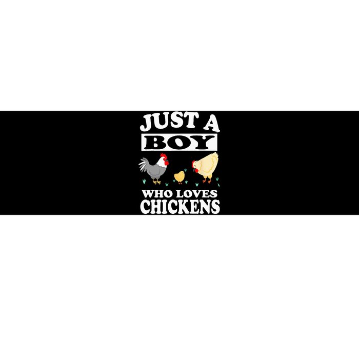 Just A Boy Who Loves Chickens Farm Chicken Gift Bumper Sticker