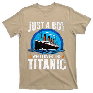 Just A Boy Who Loves The Titanic Son Brother Grandson Gift T-Shirt