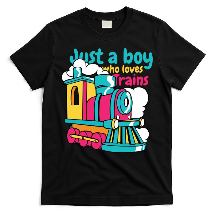 Just A Boy Who Loves Trains Cute T-Shirt