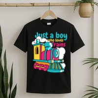 Just A Boy Who Loves Trains Cute T-Shirt
