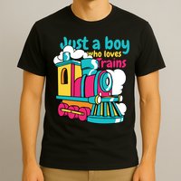 Just A Boy Who Loves Trains Cute T-Shirt