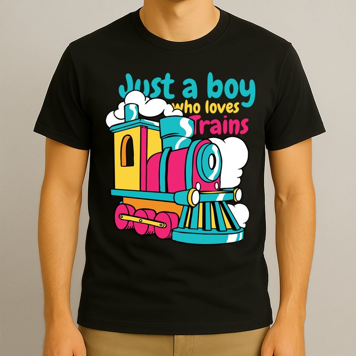 Just A Boy Who Loves Trains Cute T-Shirt