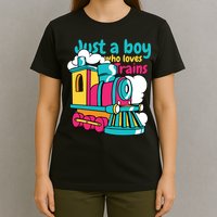 Just A Boy Who Loves Trains Cute T-Shirt