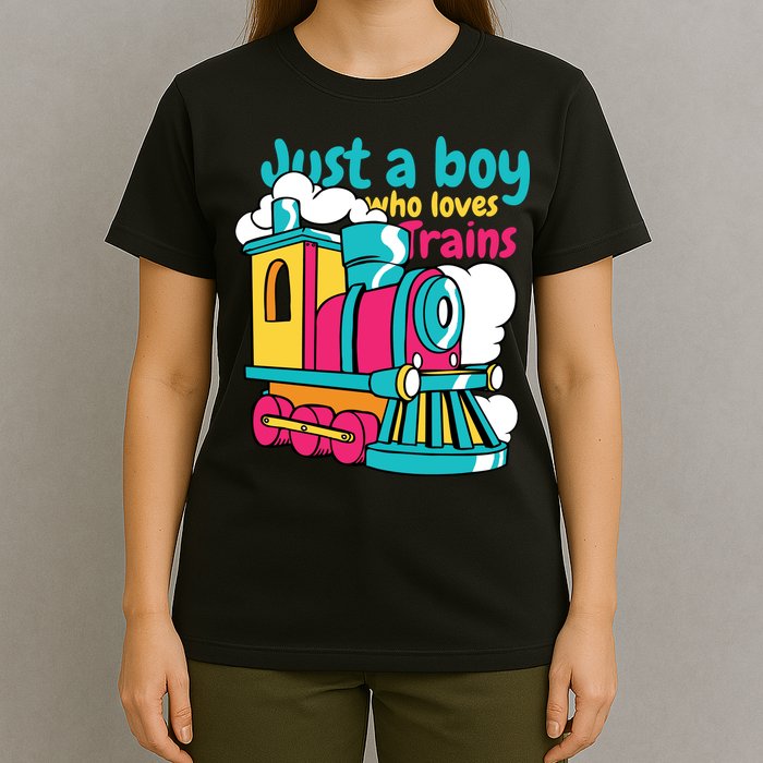 Just A Boy Who Loves Trains Cute T-Shirt