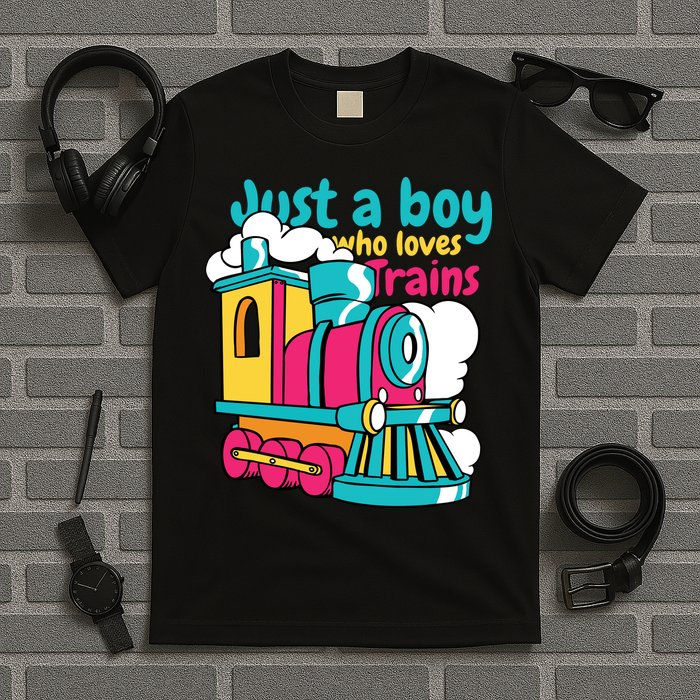 Just A Boy Who Loves Trains Cute T-Shirt