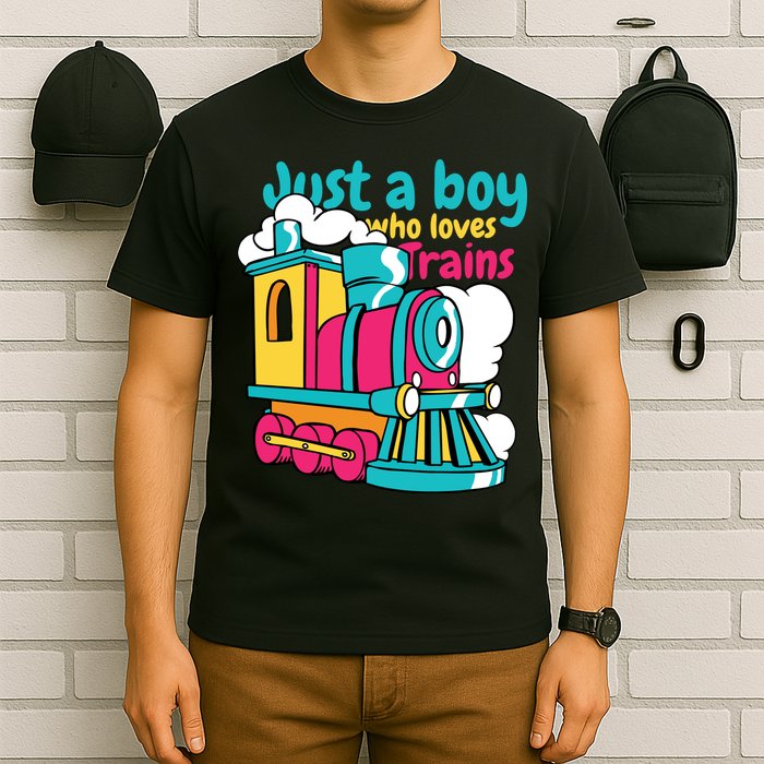 Just A Boy Who Loves Trains Cute T-Shirt