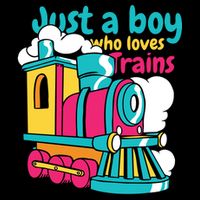 Just A Boy Who Loves Trains Cute T-Shirt