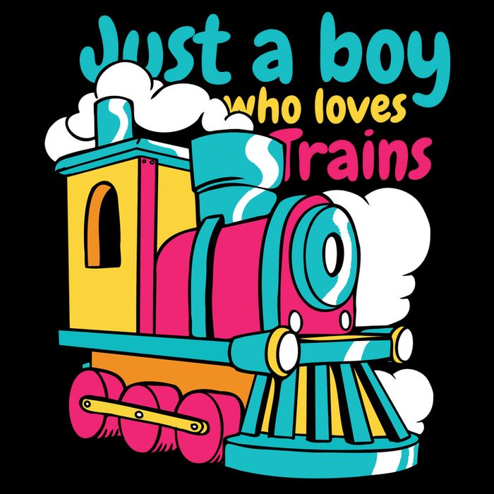 Just A Boy Who Loves Trains Cute T-Shirt