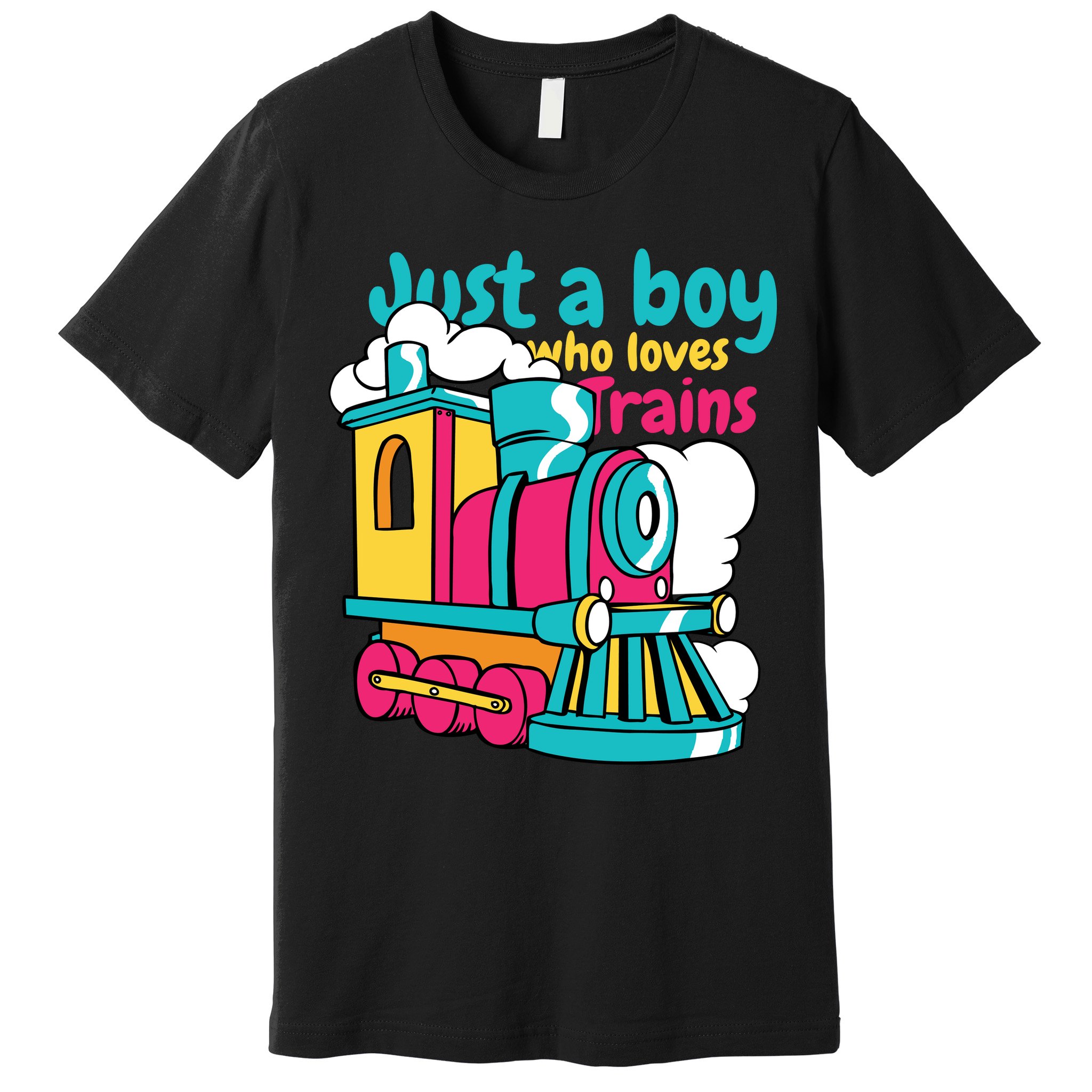 Just A Boy Who Loves Trains Cute Premium T-Shirt