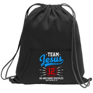 Jesus And Baseball Team Jesus Christian Matthew 2819 Verse Sweatshirt Cinch Pack Bag