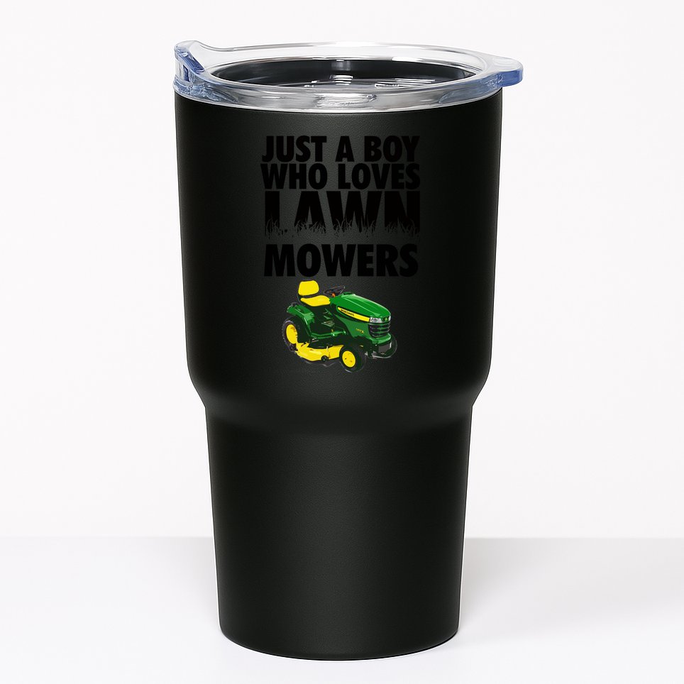 Just A Boy Who Loves Lawn Mowers Tumbler