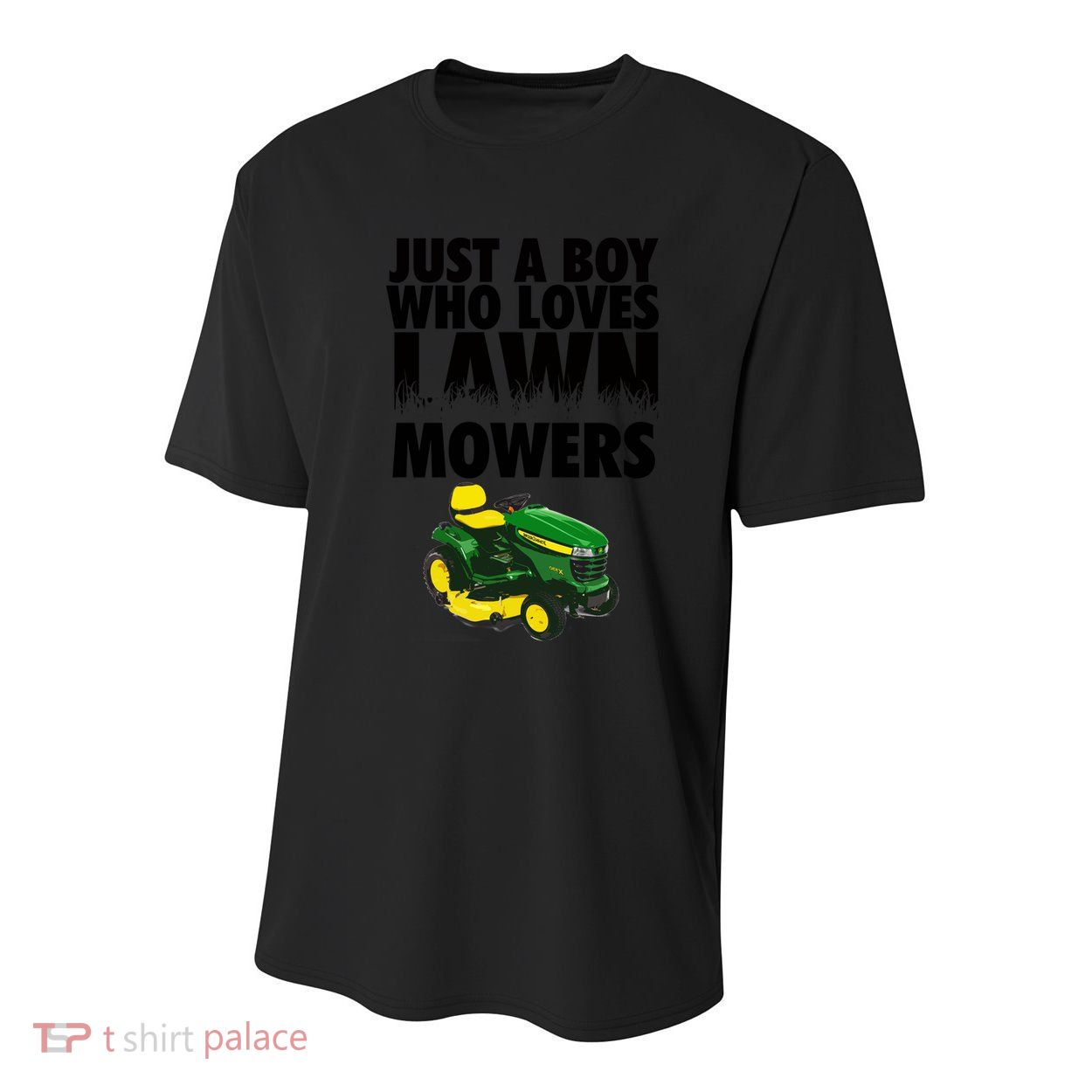 Just A Boy Who Loves Lawn Mowers Youth Performance Sprint T-Shirt