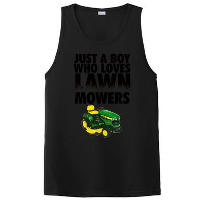 Just A Boy Who Loves Lawn Mowers PosiCharge Competitor Tank