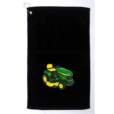Just A Boy Who Loves Lawn Mowers Golf Towel