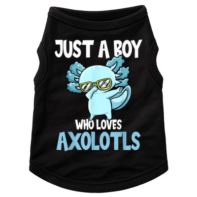 Just A Boy Who Loves Axolotls Cute Kawaii Doggie Tank