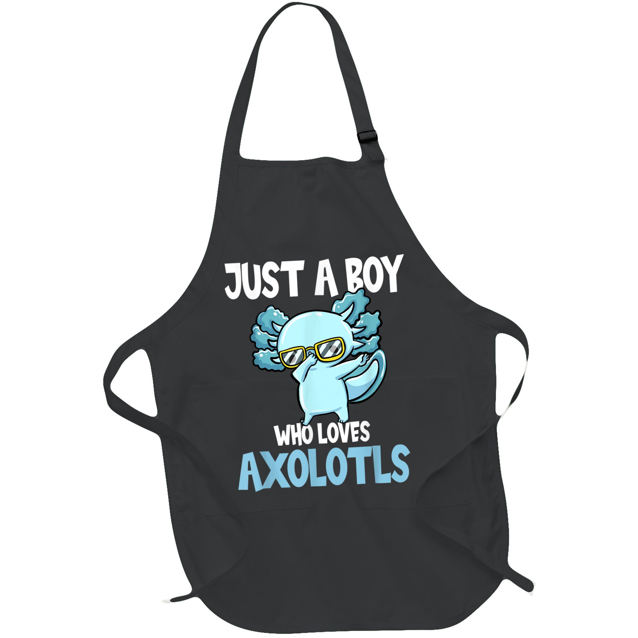 Just A Boy Who Loves Axolotls Cute Kawaii Apron