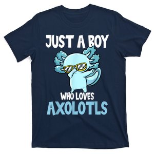 Just A Boy Who Loves Axolotls Cute Kawaii T-Shirt