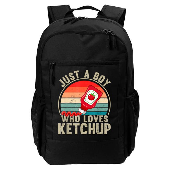 Just A Boy Who Loves Ketchupcatsup Condiment Lover Daily Commute Backpack