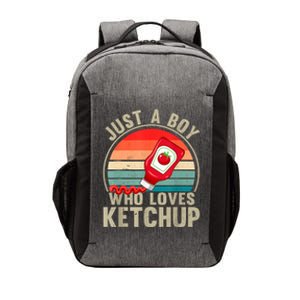 Just A Boy Who Loves Ketchupcatsup Condiment Lover Vector Backpack