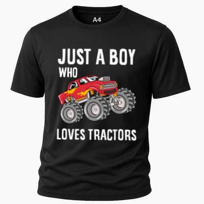 Just A Boy Who Loves Tractors Gift Performance Shirt