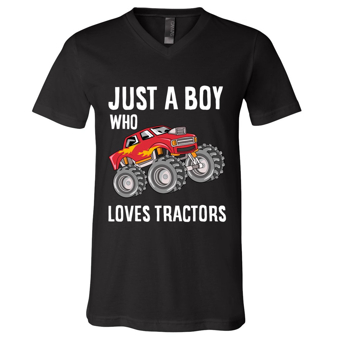 Just A Boy Who Loves Tractors Gift V-Neck T-Shirt
