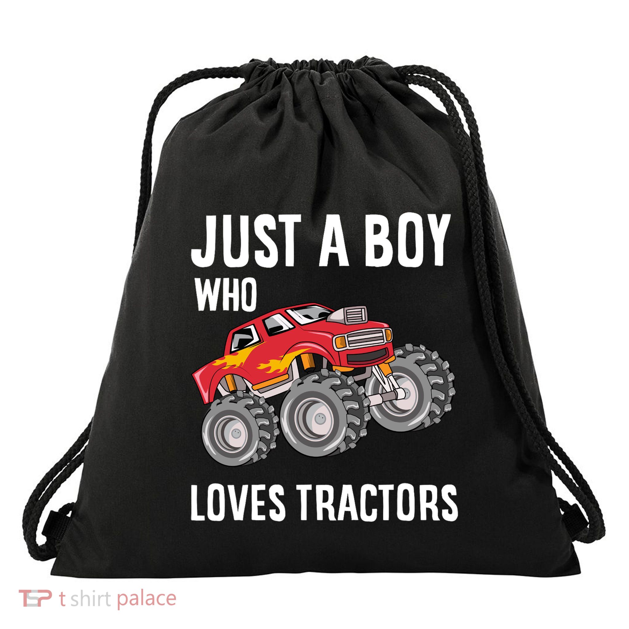 Just A Boy Who Loves Tractors Gift Drawstring Bag