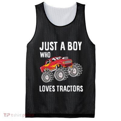 Just A Boy Who Loves Tractors Gift Mesh Reversible Basketball Jersey Tank