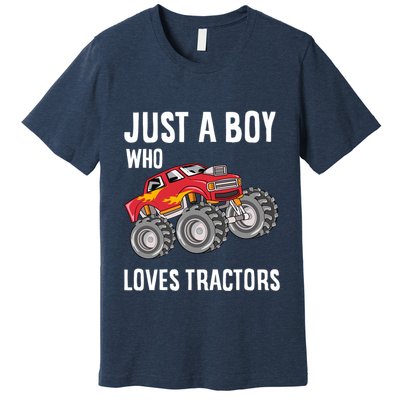Just A Boy Who Loves Tractors Gift Premium T-Shirt