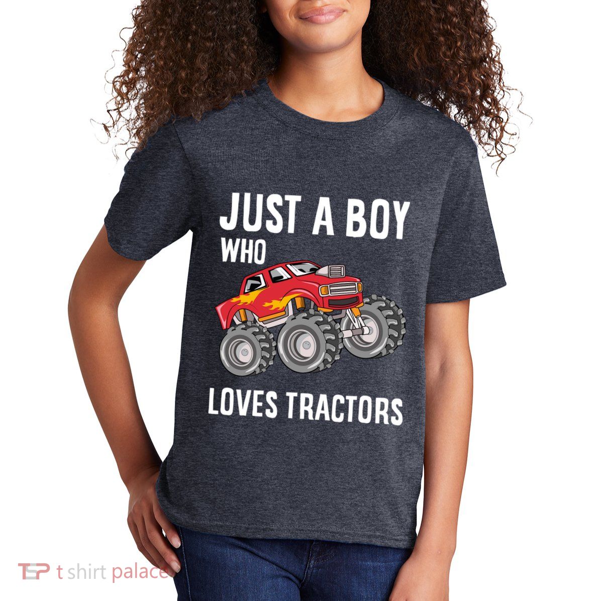 Just A Boy Who Loves Tractors Gift Kids T-Shirt