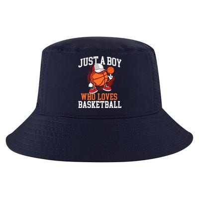 Just A Boy Who Loves Basketball - Player Hoops Cool Comfort Performance Bucket Hat