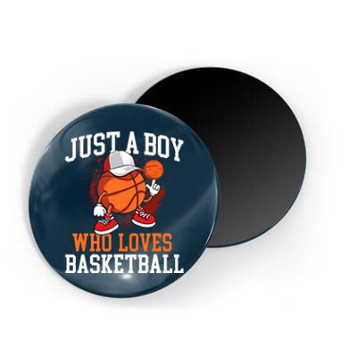 Just A Boy Who Loves Basketball - Player Hoops Magnet