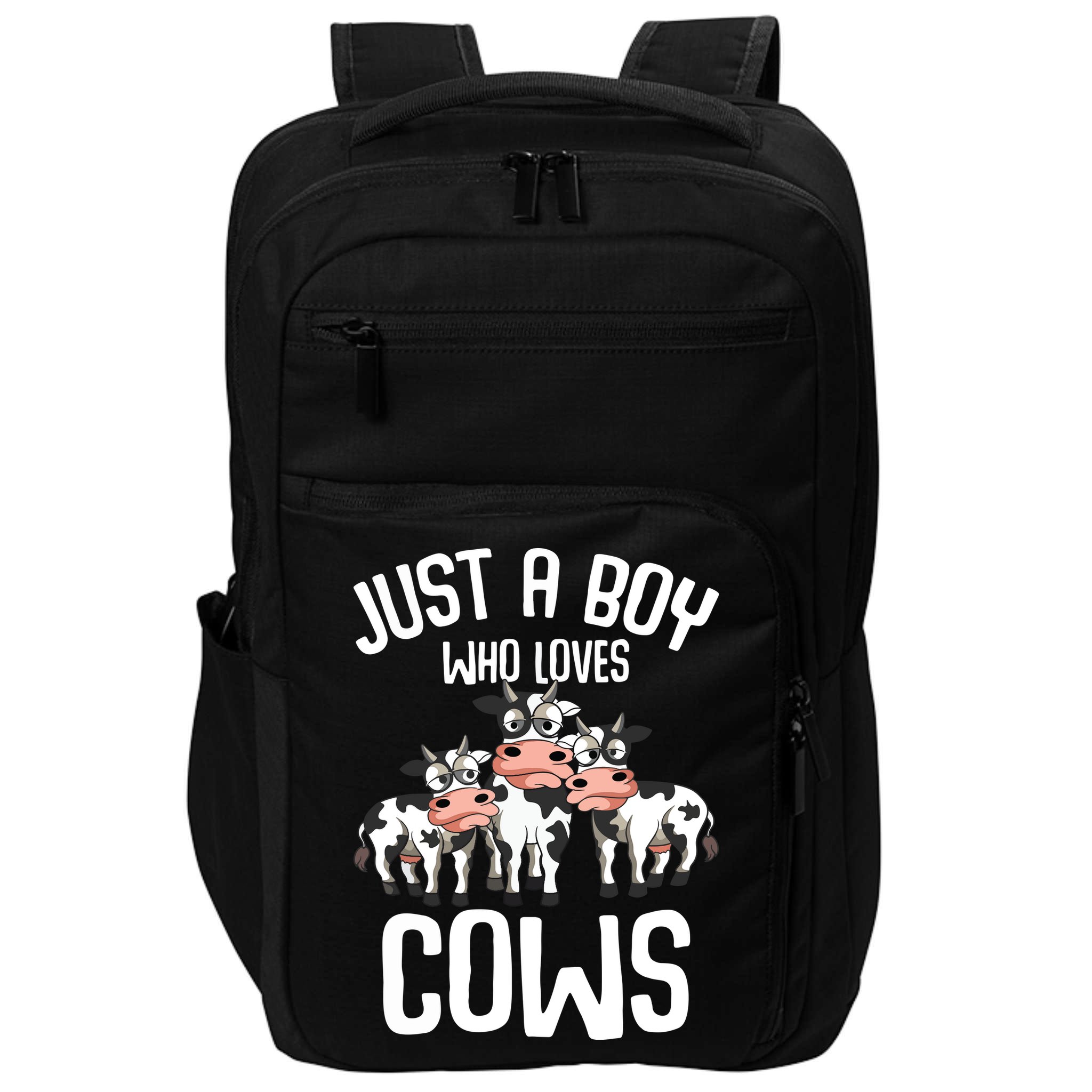 Just A Boy Who Loves Cows Farmers Cow Impact Tech Backpack